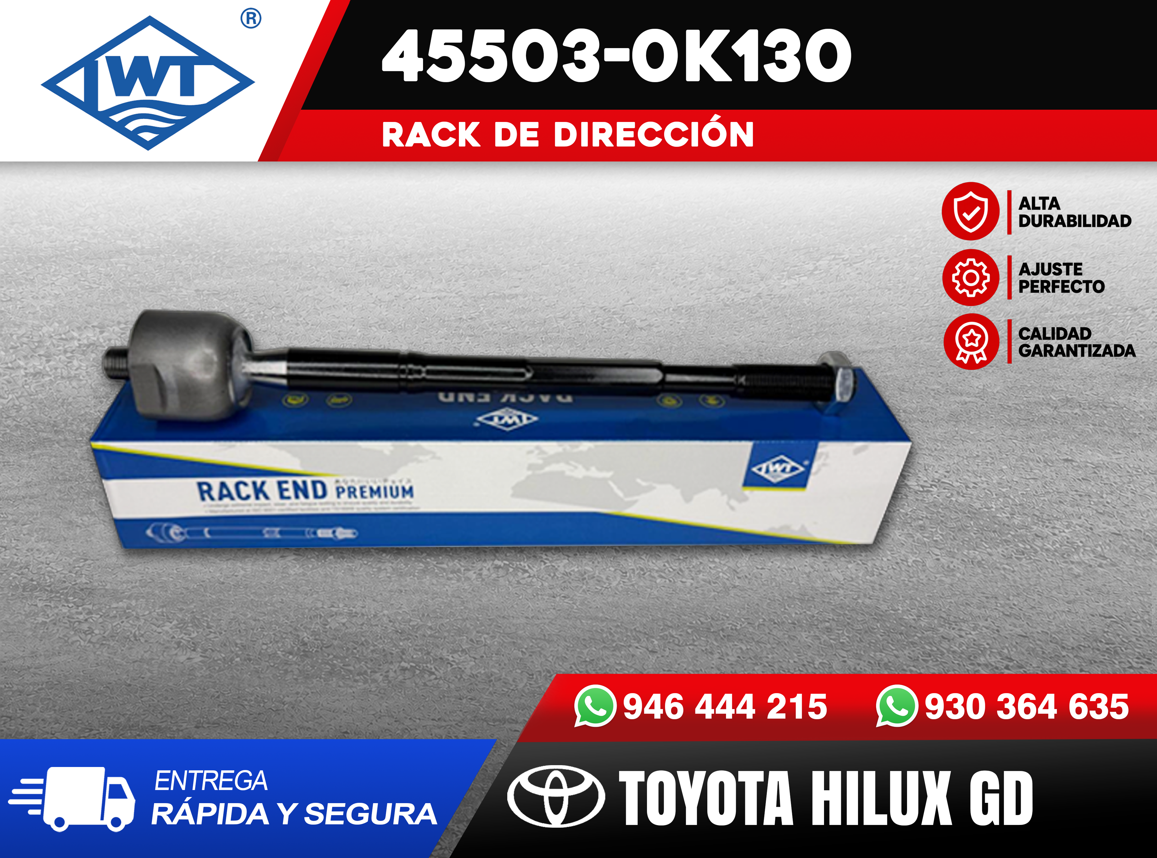 Rack de Dirección Toyota Hilux Revo